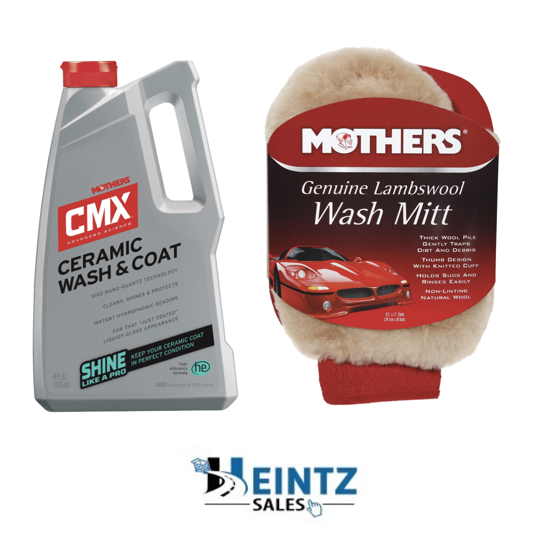 MOTHERS 01548/156300 CMX Ceramic Wash and Coat W/ Genuine Lambswool Wash Mitt