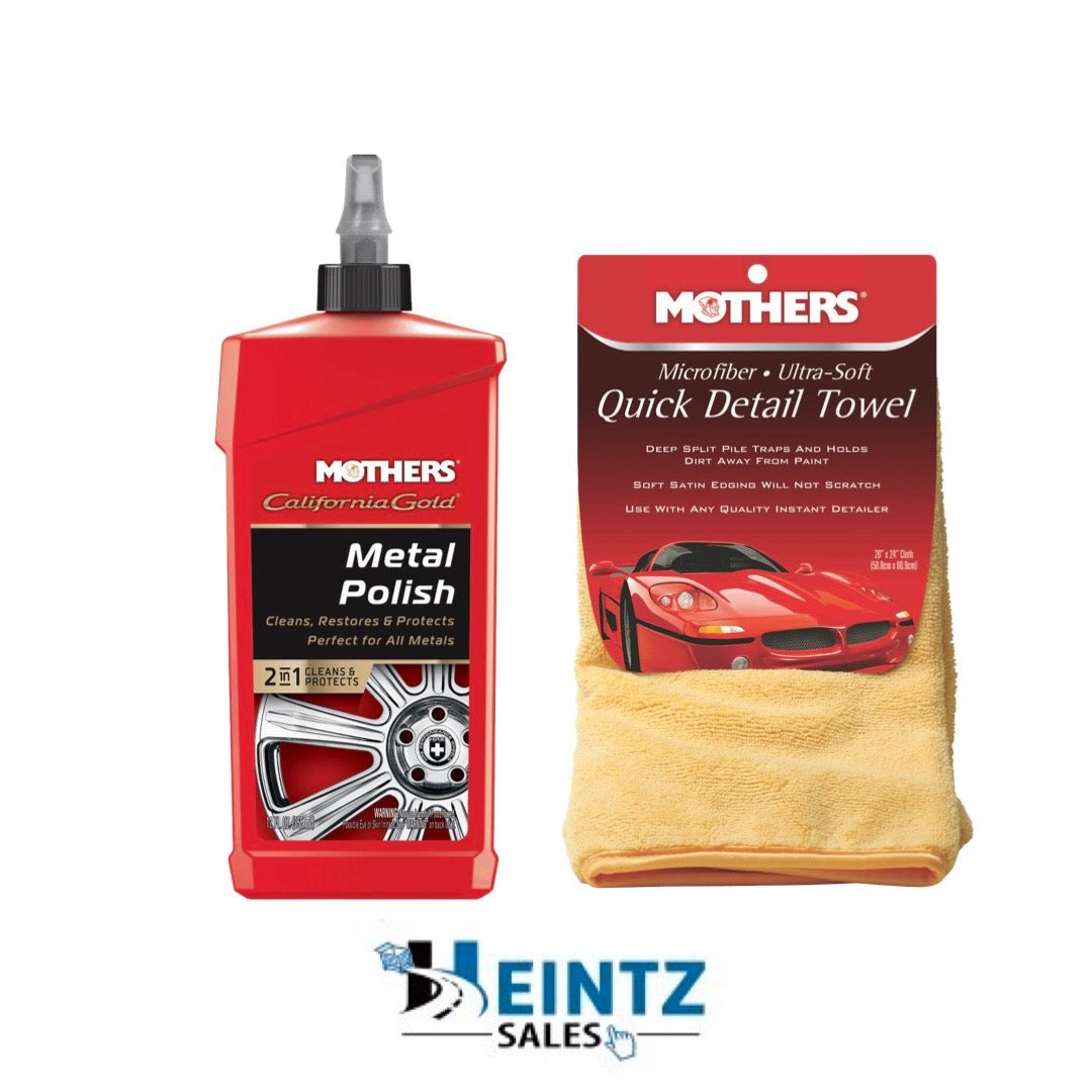 Mothers 05112/155600 California Gold Metal Polish W/ Quick Detail Towel