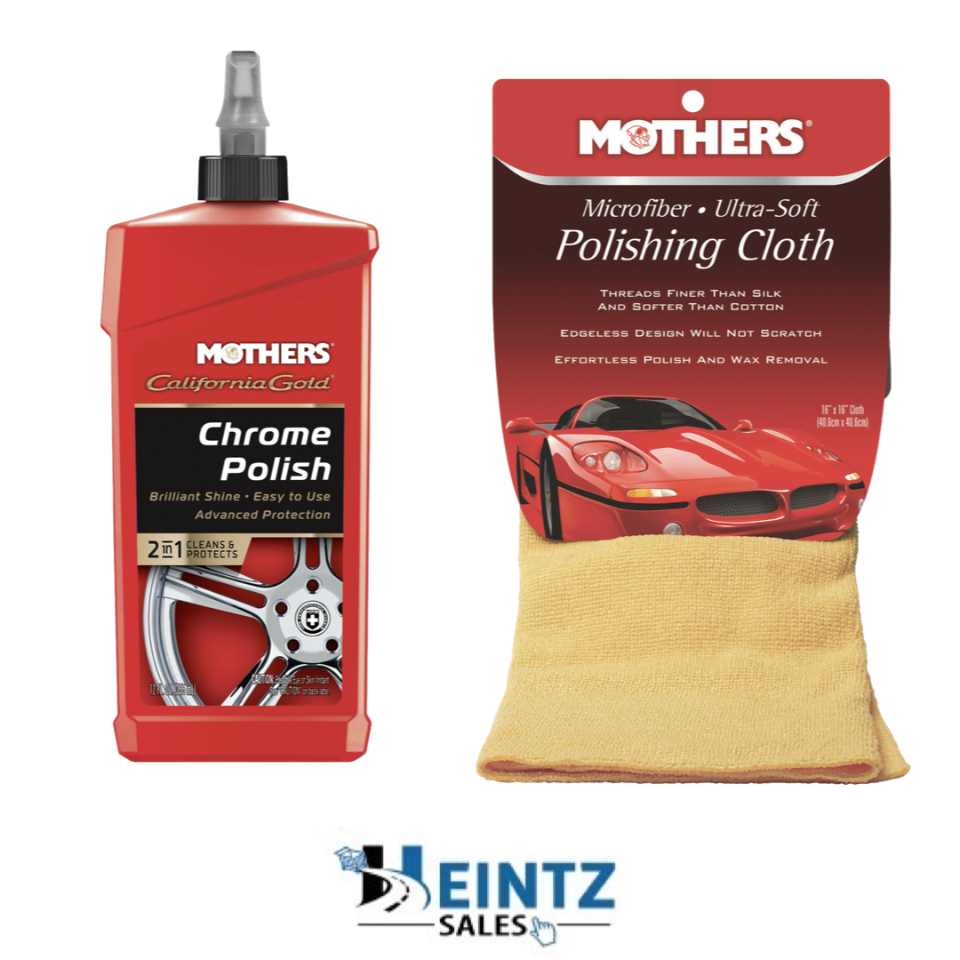 MOTHERS 05212/155200 California Gold Chrome Polish - W/ Polishing Cloth