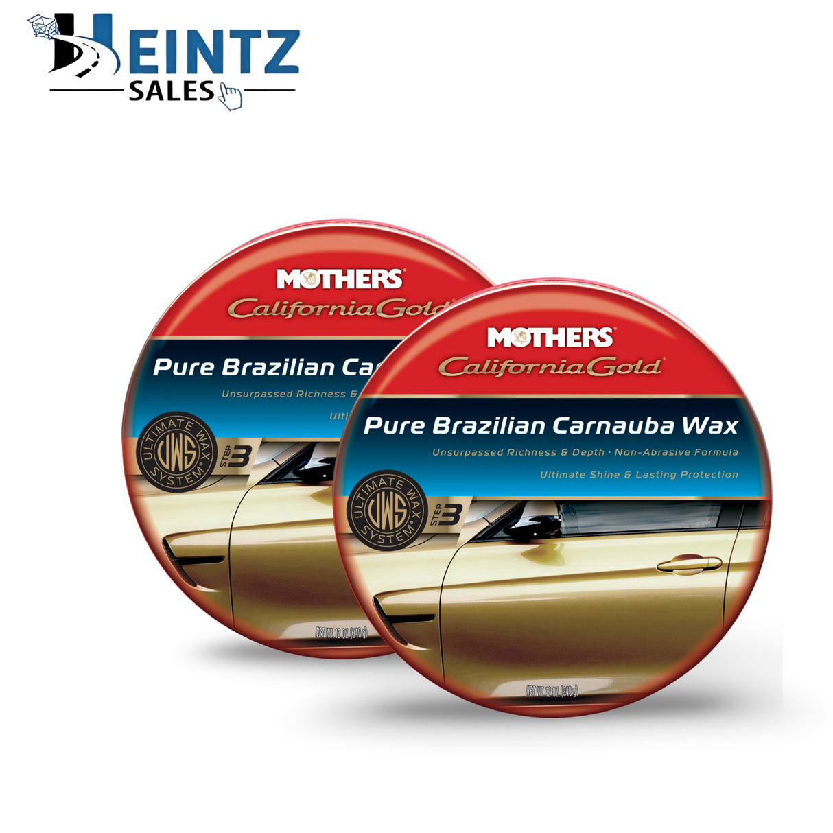 MOTHERS 05550 California Gold Pure Brazilian Carnauba Wax 2 PACK - 12 oz. paste