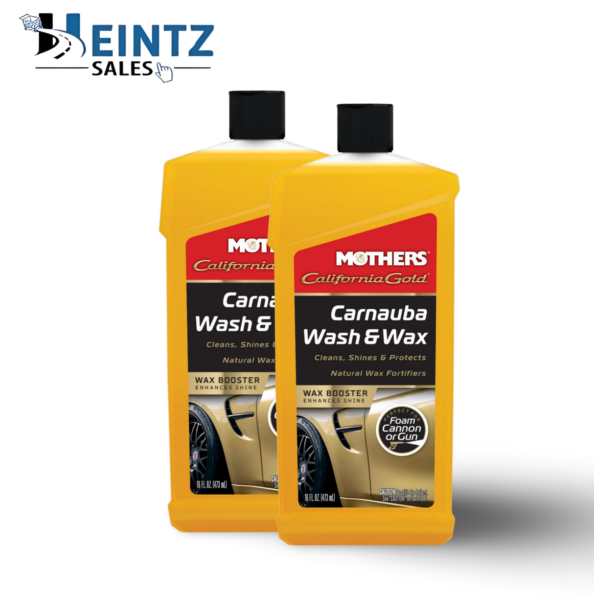 MOTHERS 05676 California Gold Carnauba Wash & Wax 2 PACK- Spot Free - 16 oz.