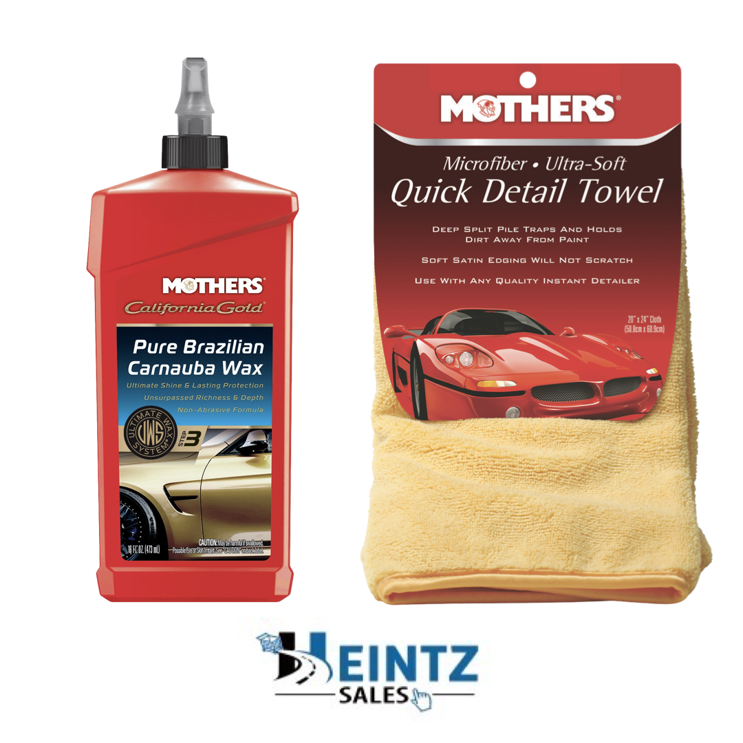 MOTHERS 05750+155600 California Gold Brazilian Carnauba Wax/W Quick Detail Towel