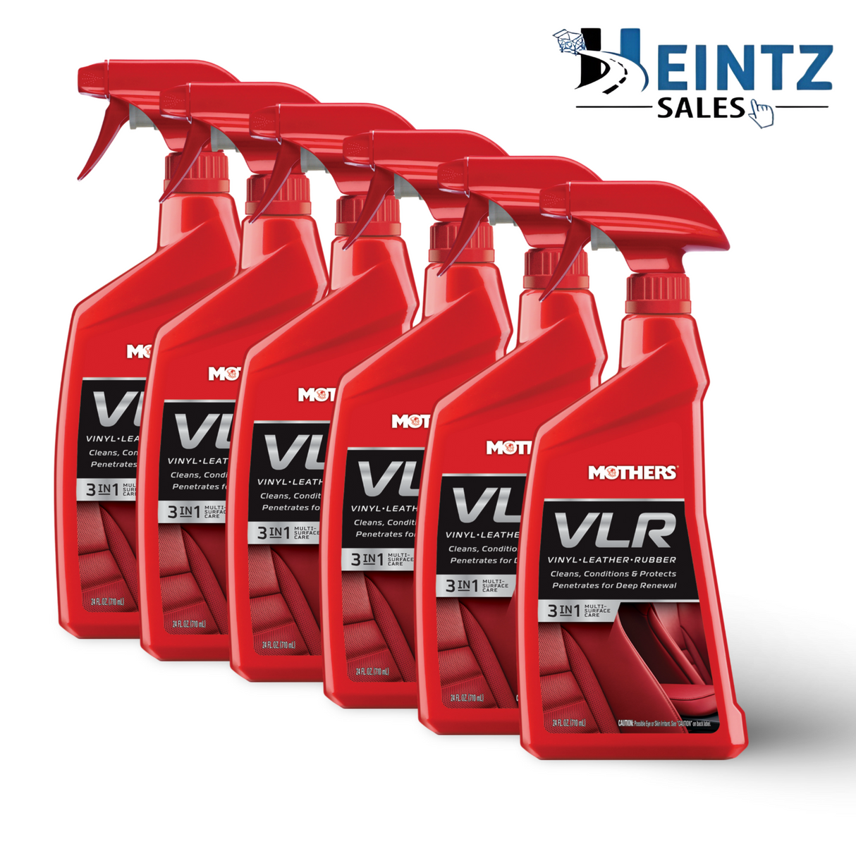 MOTHERS 06524 VLR Vinyl Leather Rubber Care 6 PACK - Conditions & Protects - 24 oz.