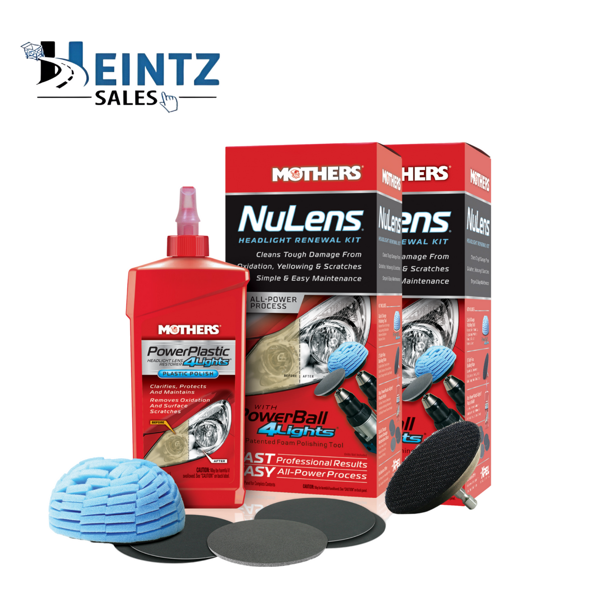 MOTHERS 07251 NuLens Headlight Renewal Kit 2 PACK - Clarify, Protect & Maintain