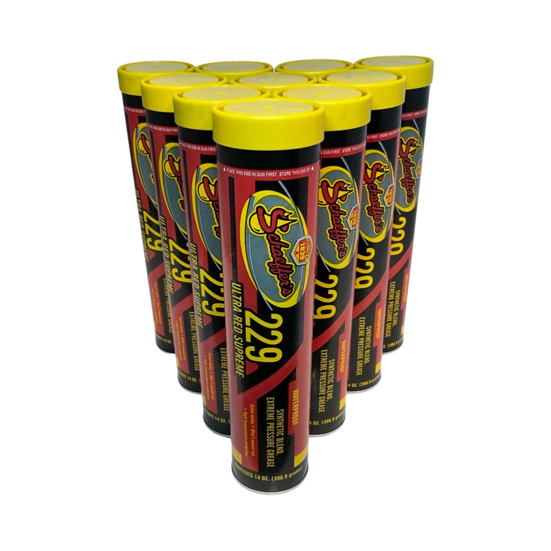Schaeffer's 229 - 10 Pack Ultra Red Supreme Waterproof Grease - 14 oz. ea.