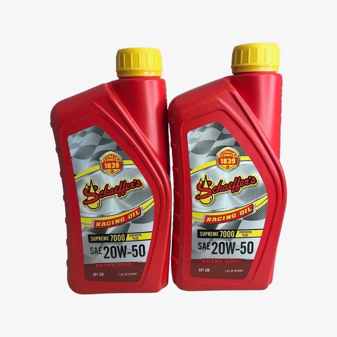 Schaeffer's 705 - 2 Pack Supreme 7000™ Synthetic Plus Racing Oil 20W-50 - 1 qt. ea.