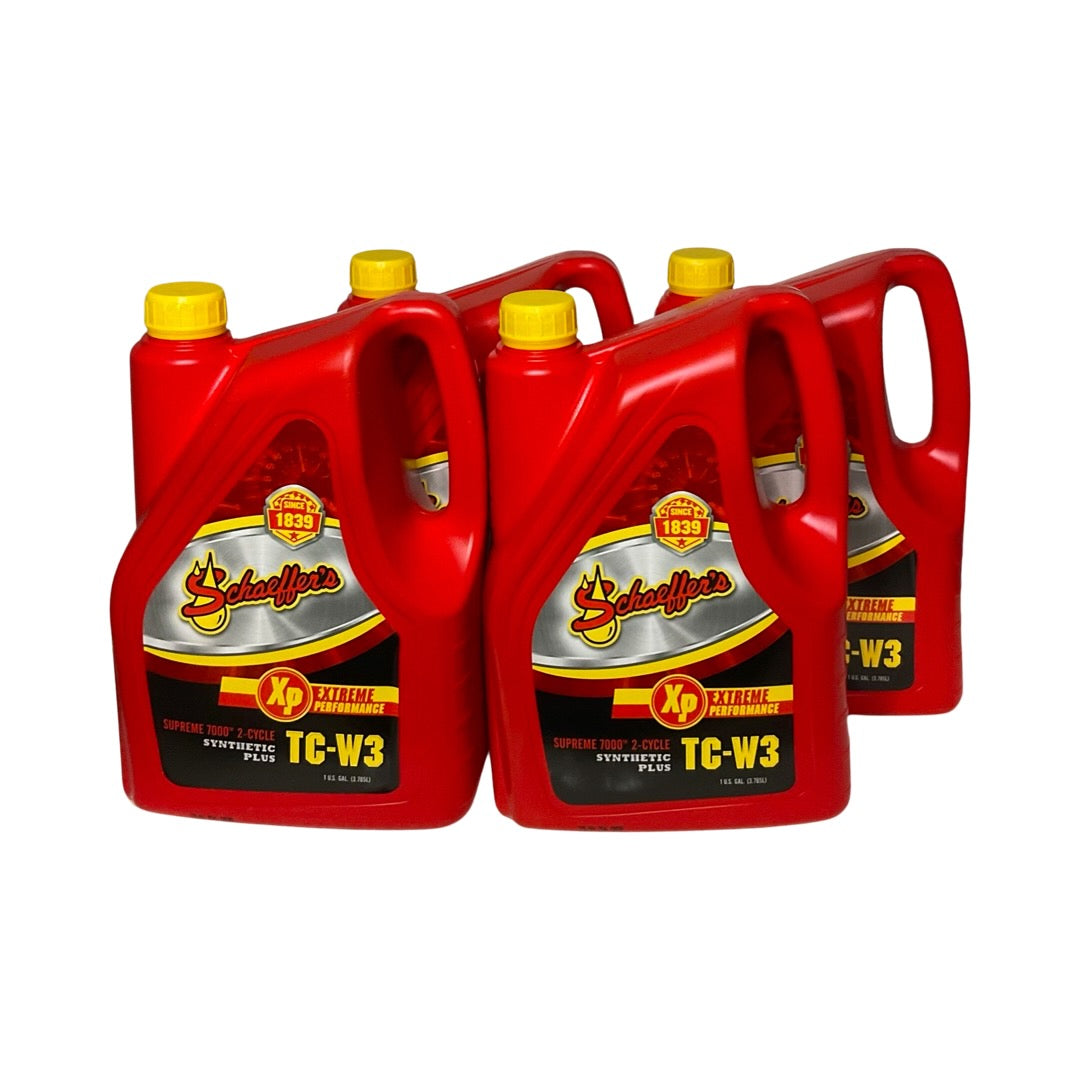 Schaeffer's 0706-006 - 4 Pack Supreme 7000 Synthetic Plus 2-Cycle TC-W3 Diesel Engine Oil - 1 qt. ea.