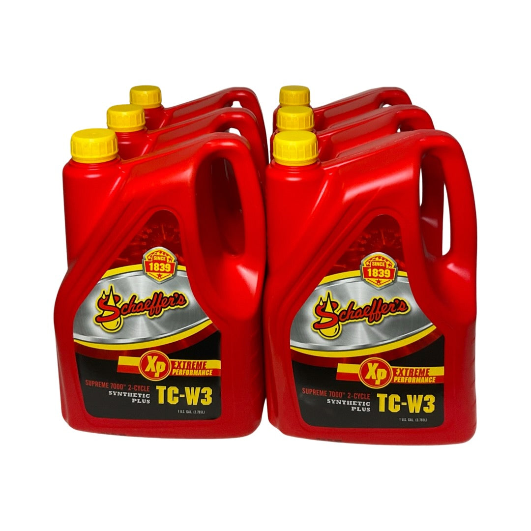 Schaeffer's 0706-006 - 6 Pack Supreme 7000 Synthetic Plus 2-Cycle TC-W3 Diesel Engine Oil - 1 qt. ea.