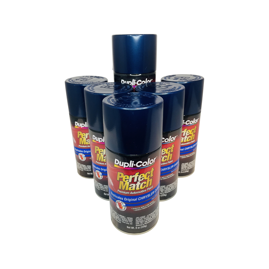 Dupli-Color BCC0409 - 6 Pack Chrysler Patriot Blue Metallic Perfect Match Automotive Spray Paint - 8 oz. ea.