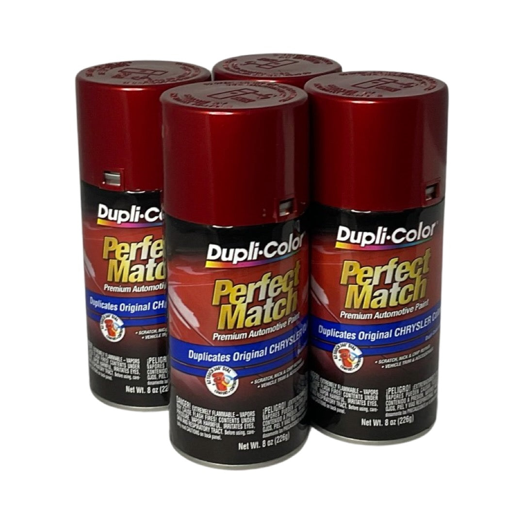 Dupli-Color BCC0412 - 4 Pack Inferno Red Perfect Match Paint - 8 oz. ea.