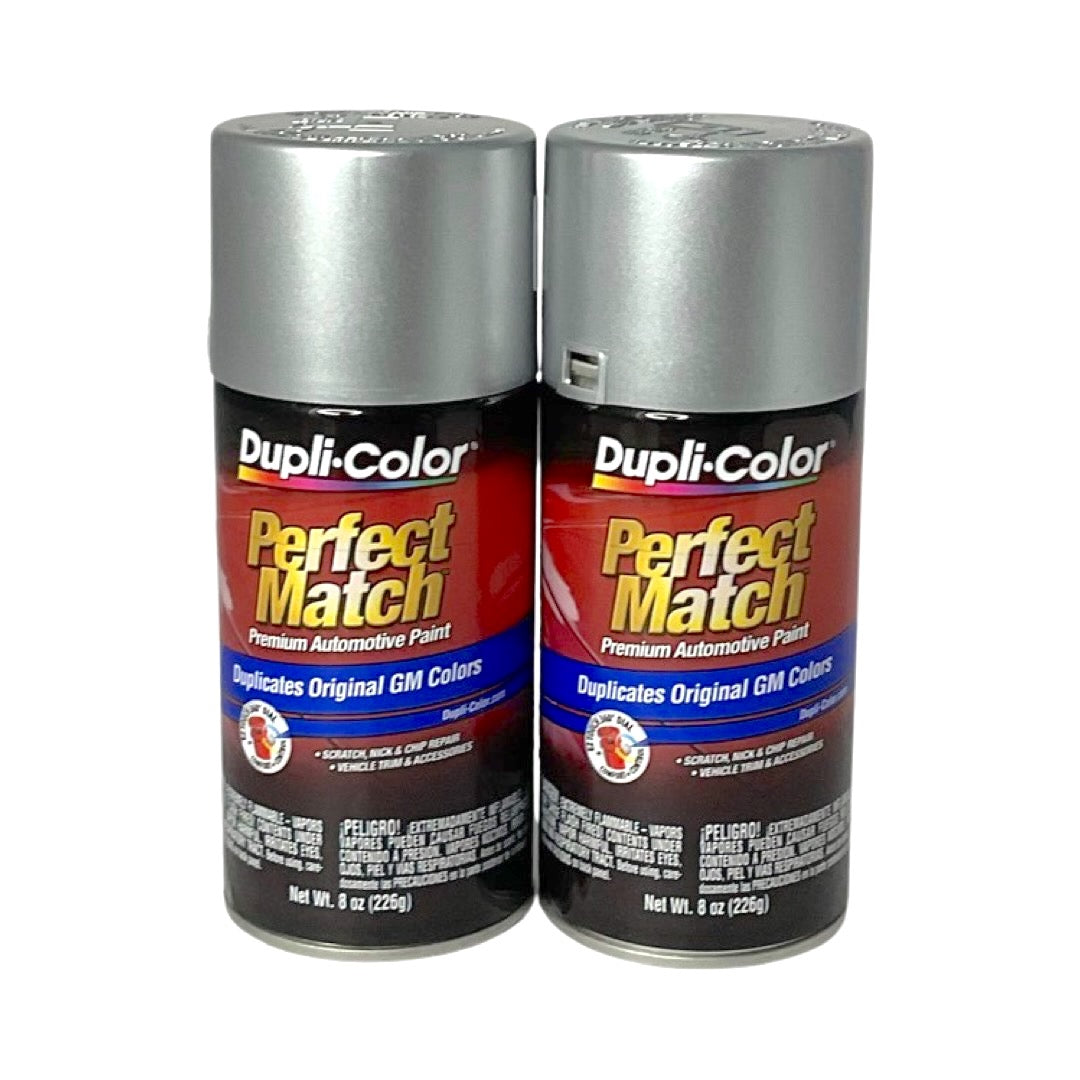 Dupli-Color BGM0340 - 2 Pack GM Silver Metallic Perfect Match Automotive Spray Paint - 8 oz. ea.