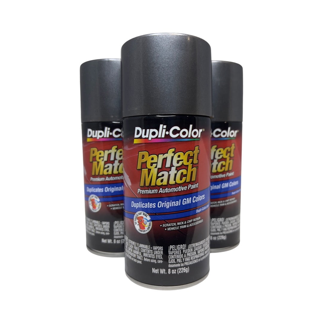 Dupli-Color BGM0347 - 3 Pack GM Medium Gray Metallic Perfect Match Automotive Spray Paint - 8 oz. ea.