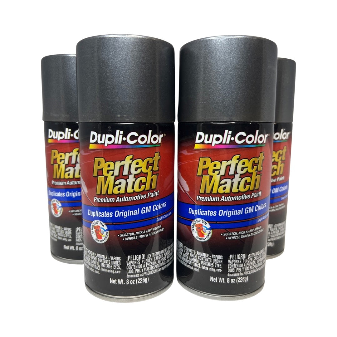 Dupli-Color BGM0347 - 4 Pack GM Medium Gray Metallic Perfect Match Automotive Spray Paint - 8 oz. ea.