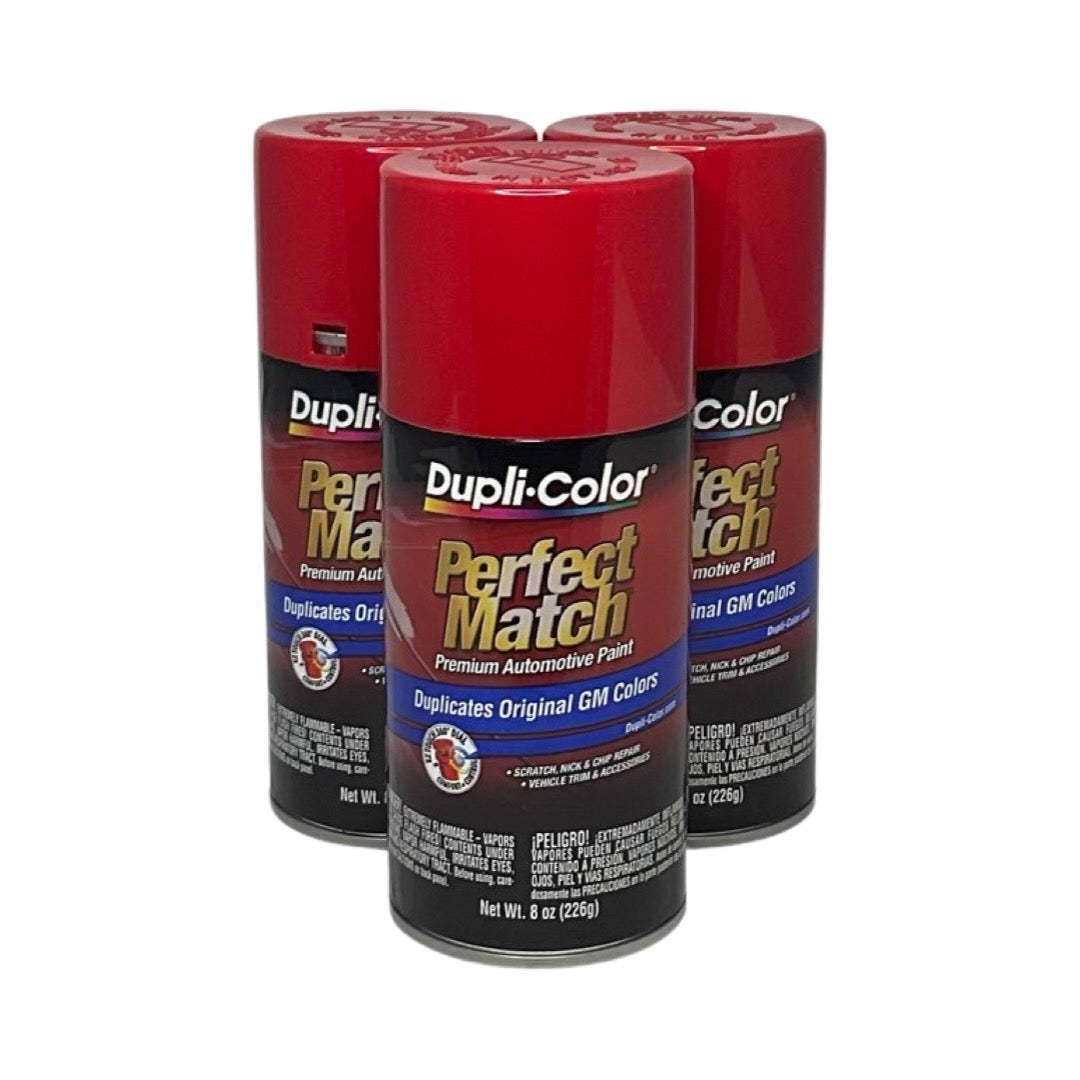 Dupli-Color BGM0398 - 3 Pack GM Bright Red Perfect Match Automotive Spray Paint - 8 oz. ea.