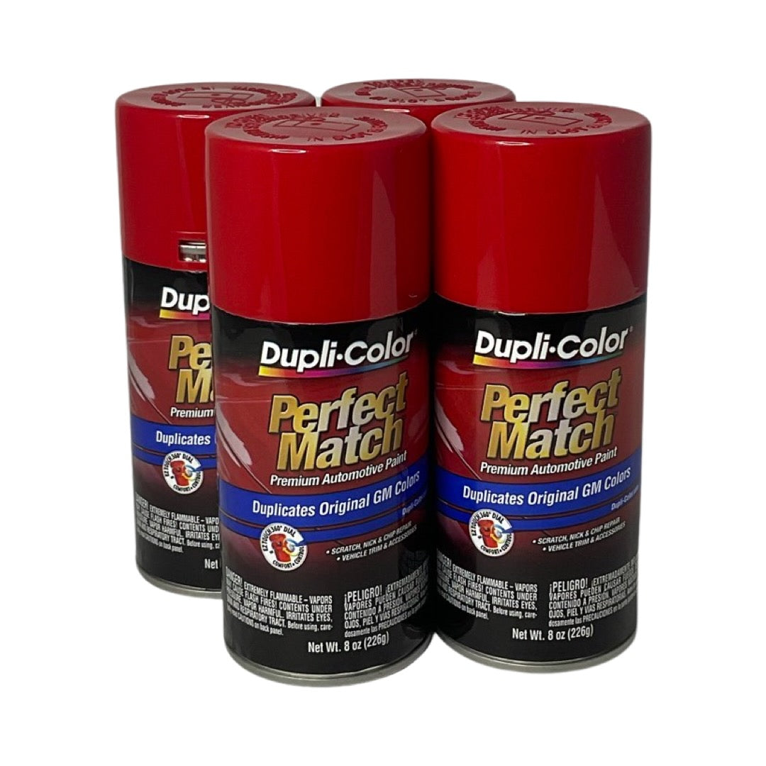 Dupli-Color BGM0398 - 4 Pack GM Bright Red Perfect Match Automotive Spray Paint - 8 oz. ea.