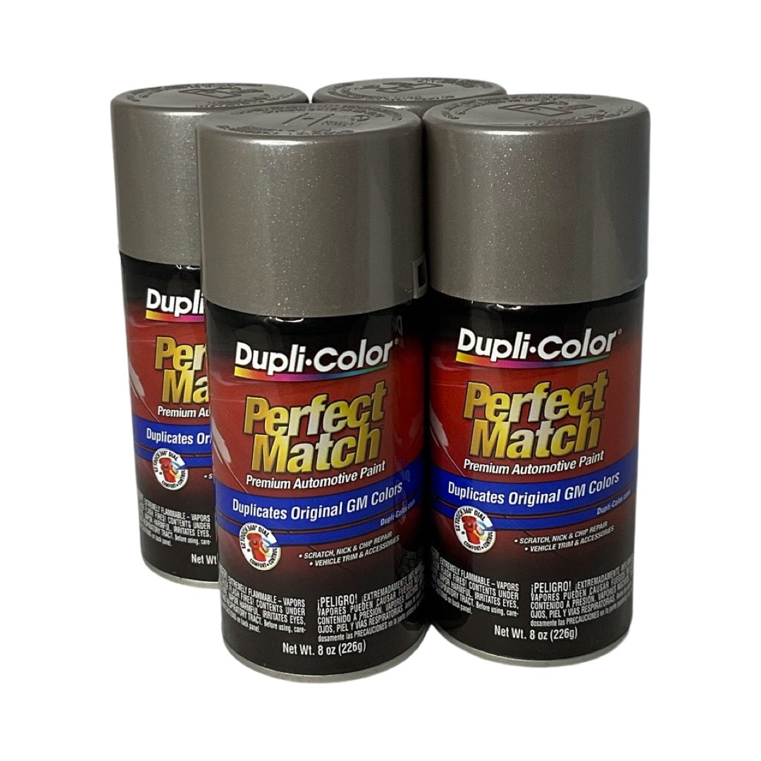 Dupli-Color BGM0490 - 4 Pack GM Pewter Metallic Perfect Match Automotive Spray Paint - 8 oz. ea.