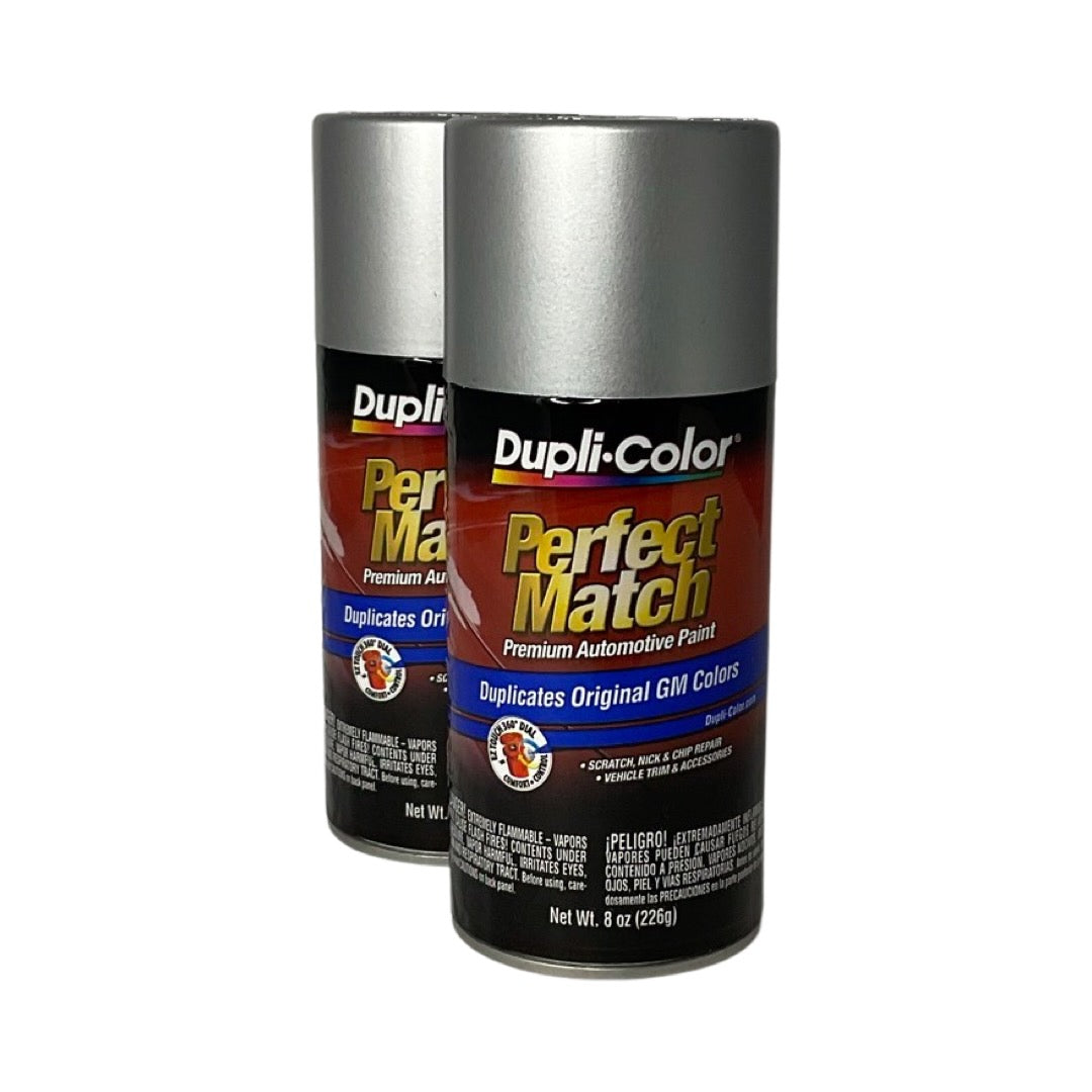 Dupli-Color BGM0535 - 2 Pack GM Silver Metallic Perfect Match Automotive Spray Paint - 8 oz. ea.