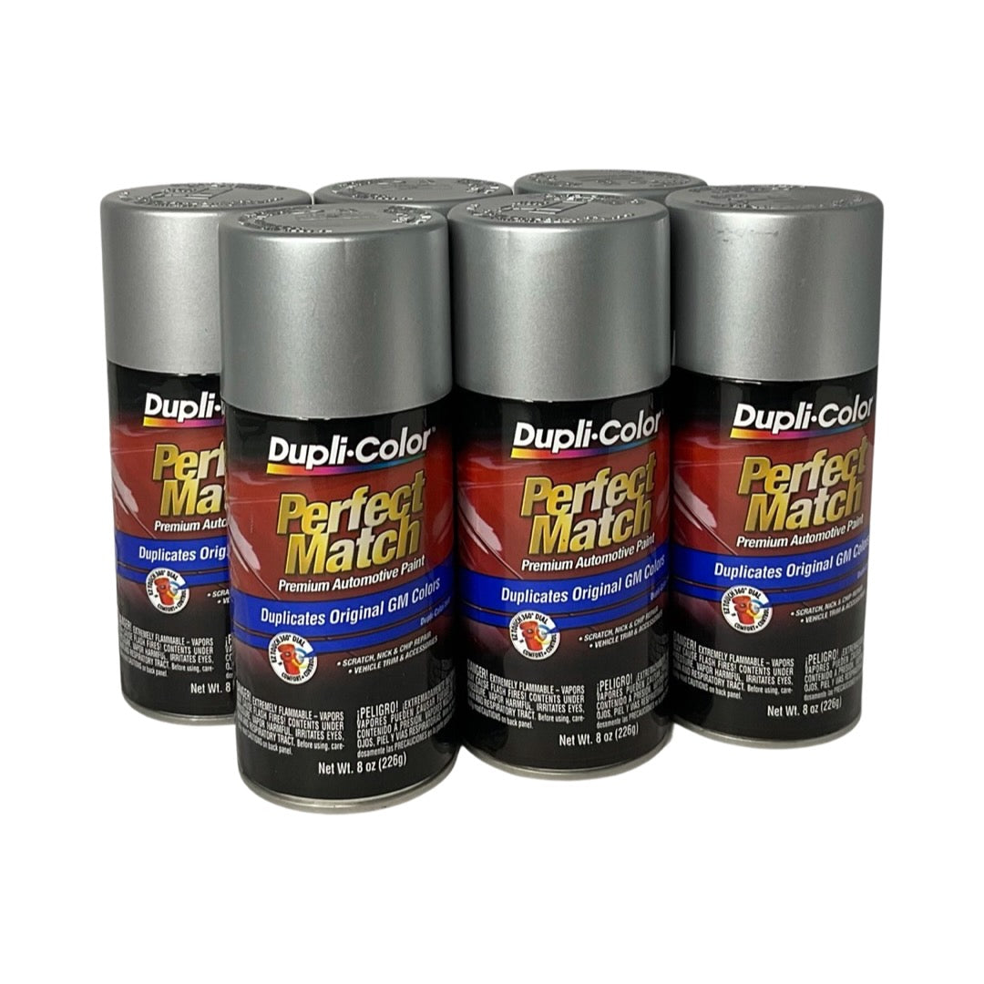 Dupli-Color BGM0535 - 6 Pack GM Silver Metallic Perfect Match Automotive Spray Paint - 8 oz. ea.