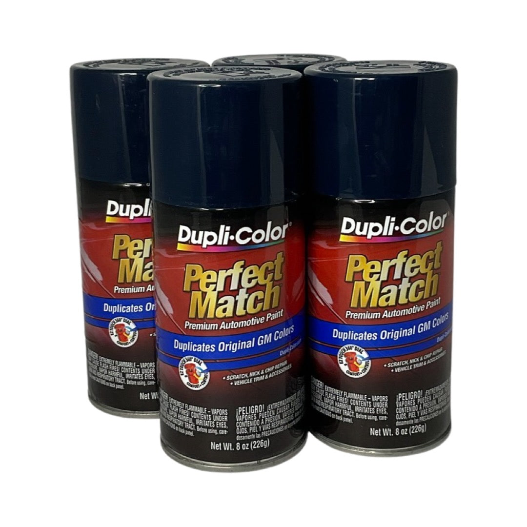 Dupli-Color BGM0541 - 4 Pack Dark Blue Perfect Match Automotive Spray Paint - 8 oz. ea.