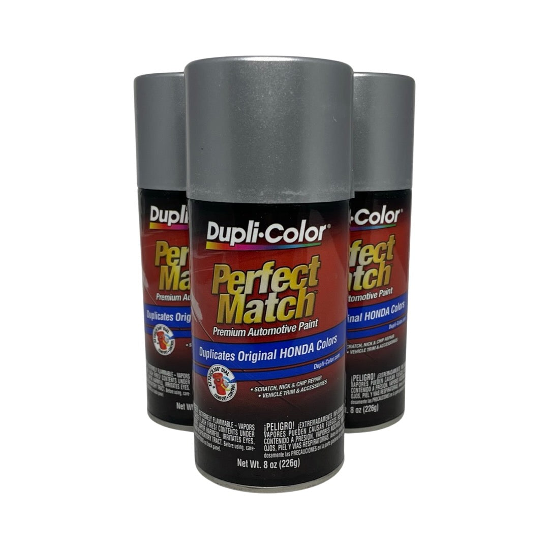 Dupli-Color BHA0971 - 3 Pack Honda Satin Silver Metallic Perfect Match Automotive Paint - 8 oz. ea.