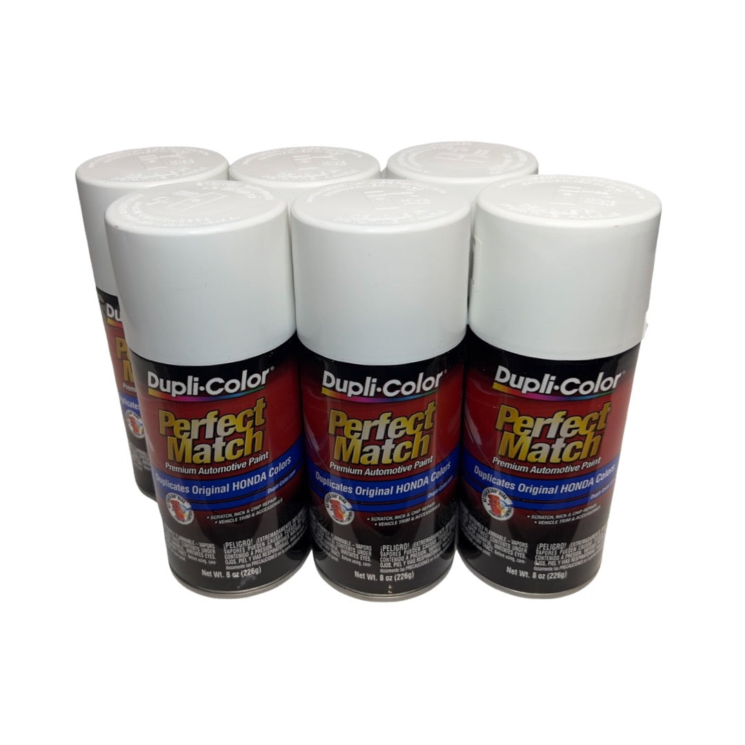 Dupli-Color BHA0978 - 6 Pack Honda Taffeta White Perfect Match Automotive Paint - 8 oz. ea.