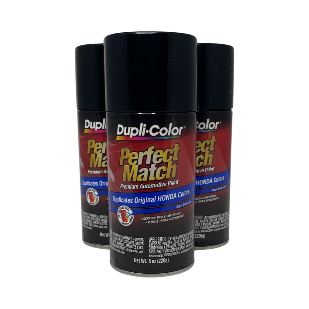 Dupli-Color BHA0982 - 3 Pack Honda Nighthawk Black Pearl Perfect Match Automotive Paint - 8 oz. ea.