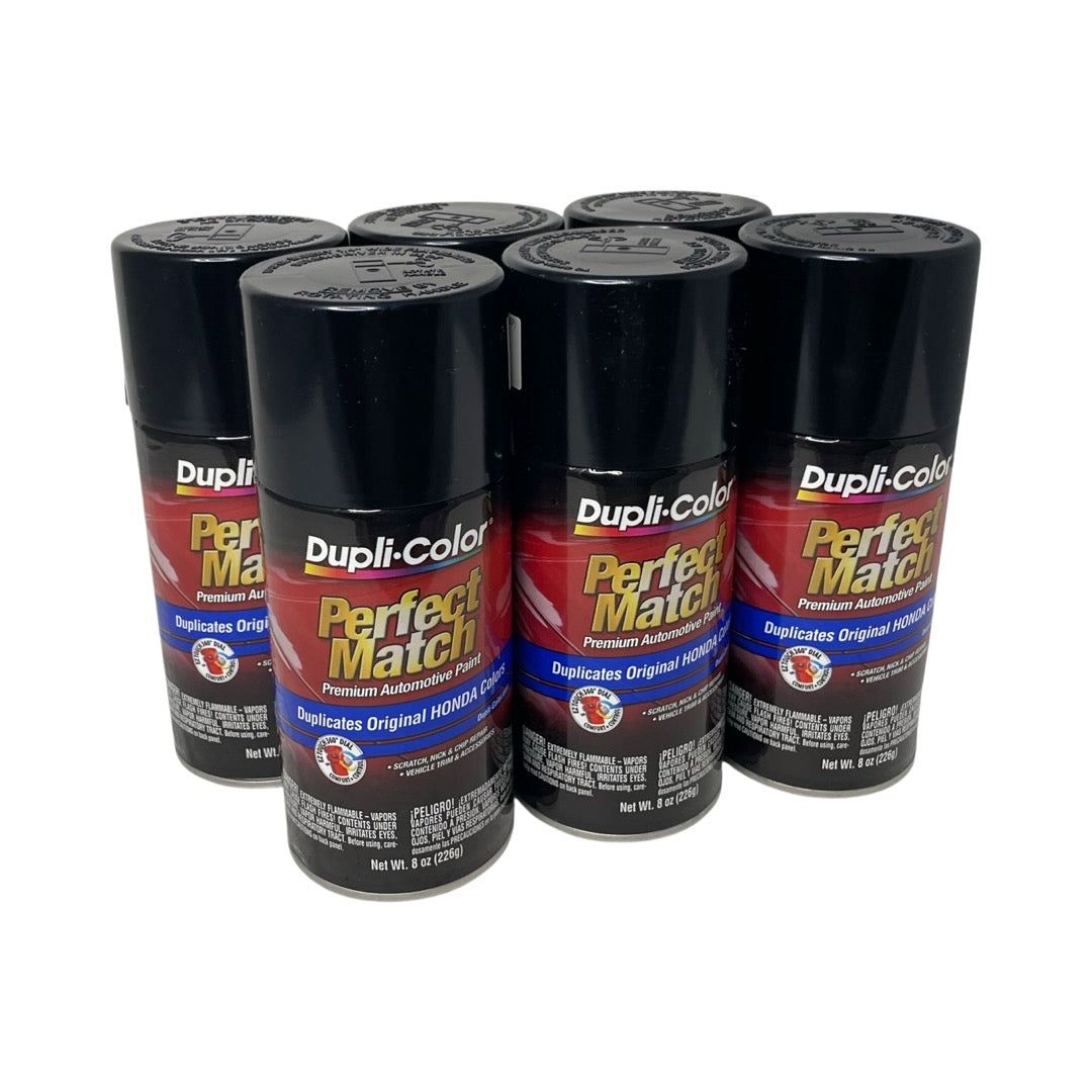 Dupli-Color BHA0982 - 6 Pack Honda Nighthawk Black Pearl Perfect Match Automotive Paint - 8 oz. ea.