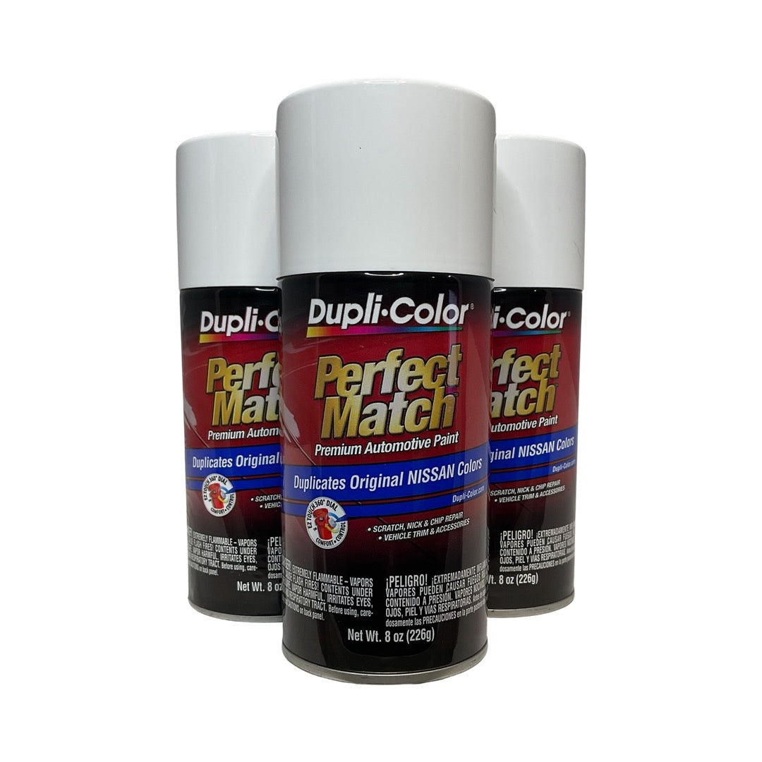 Dupli-Color BNS0562 - 3 Pack Nissan Super White Perfect Match Automotive Paint - 8 oz. ea.