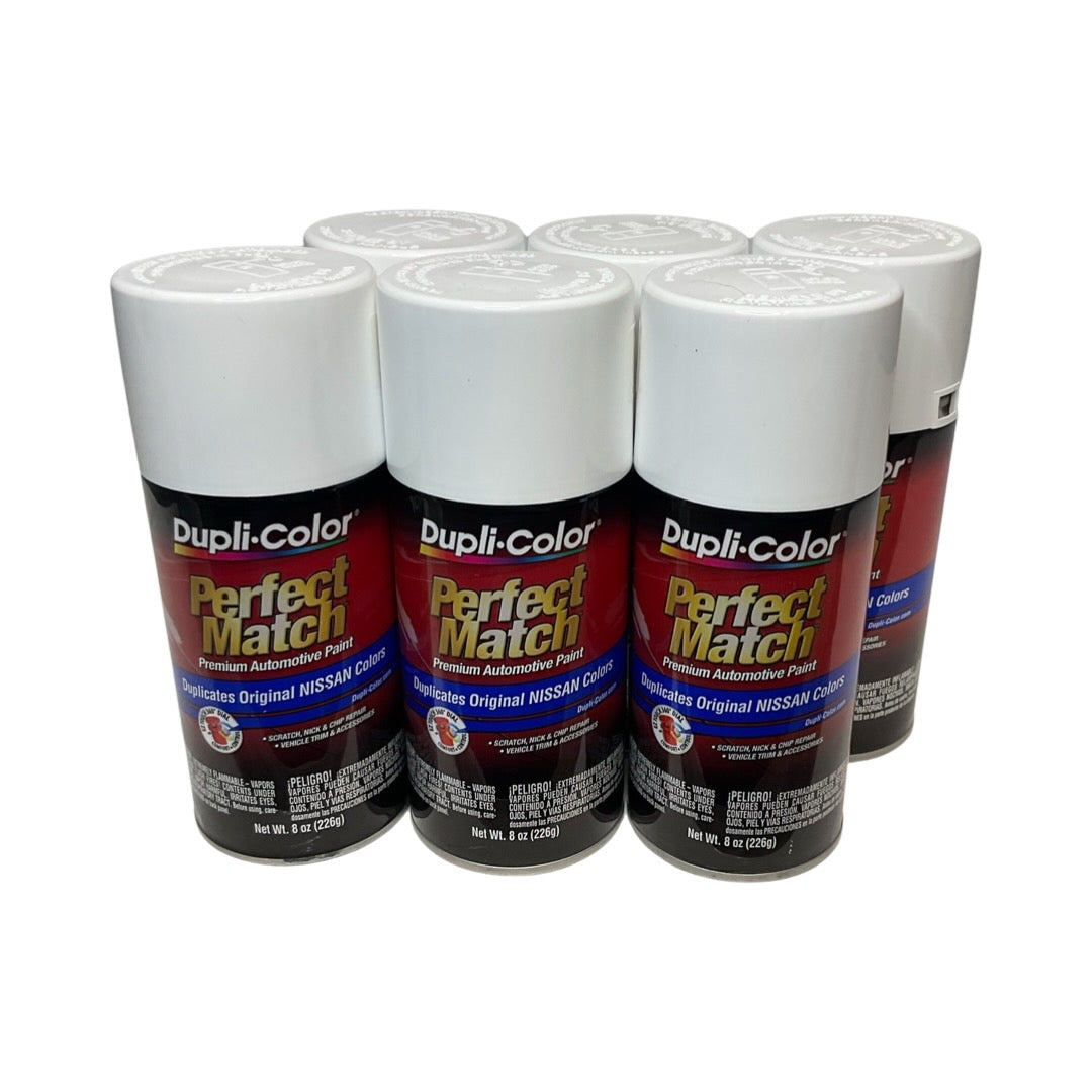 Dupli-Color BNS0562 - 6 Pack Nissan Super White Perfect Match Automotive Paint - 8 oz. ea.