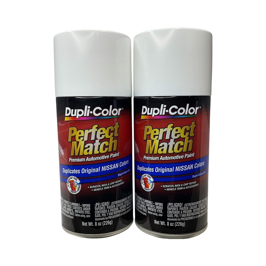 Dupli-Color BNS0583 - 2 Pack Nissan Cloud White Perfect Match Automotive Paint - 8 oz. ea.