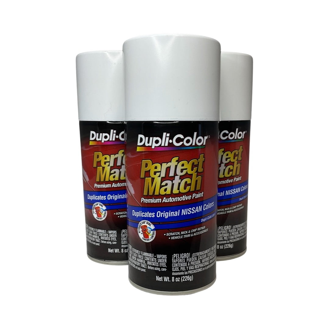 Dupli-Color BNS0583 - 3 Pack Nissan Cloud White Perfect Match Automotive Paint - 8 oz. ea.