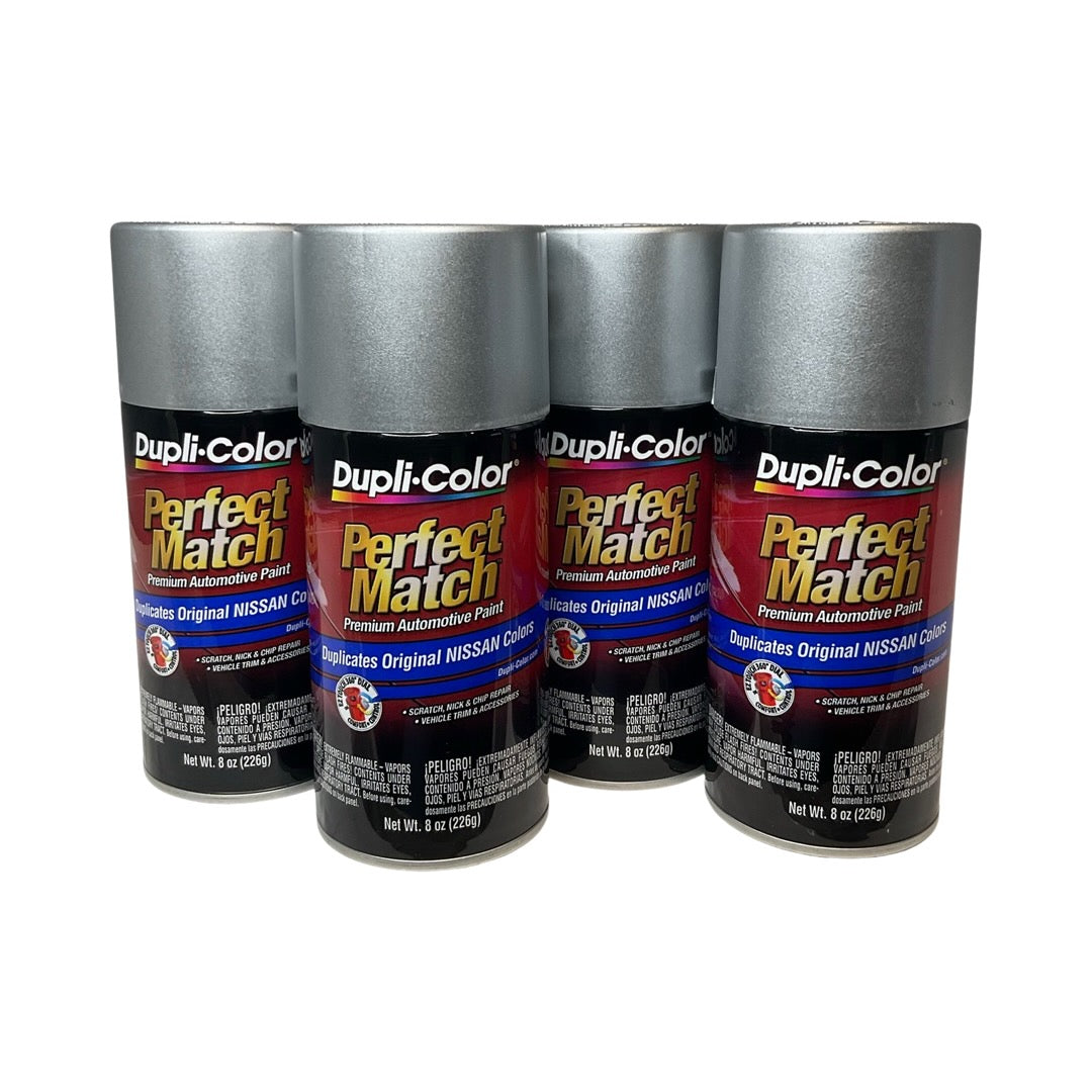 Dupli-Color BNS0601 - 4 Pack Nissan Silver Metallic Perfect Match Automotive Paint - 8 oz. ea.