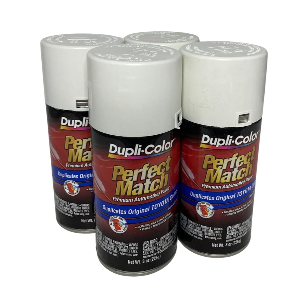 Dupli-Color BTY1578 - 4 Pack Toyota White Perfect Match Automotive Paint - 8 oz.