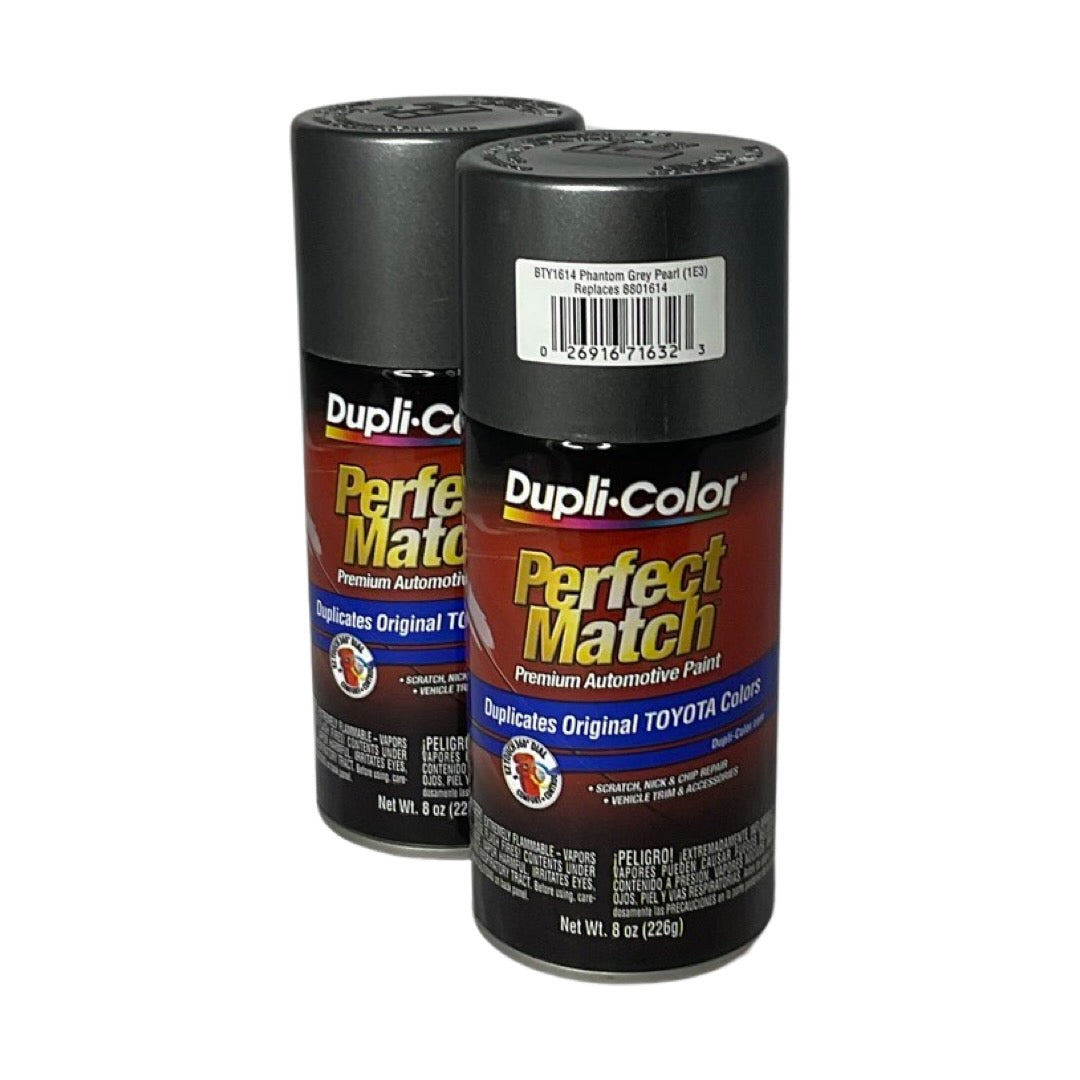 Dupli-Color BTY1614 - 2 Pack Toyota Phantom Grey Pearl Perfect Match Automotive Paint - 8 oz.