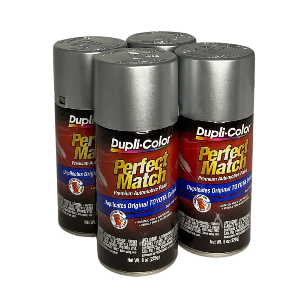 Dupli-Color BTY1617 - 4 Pack Toyota Classic Silver Mica Perfect Match Automotive Paint - 8 oz. ea.