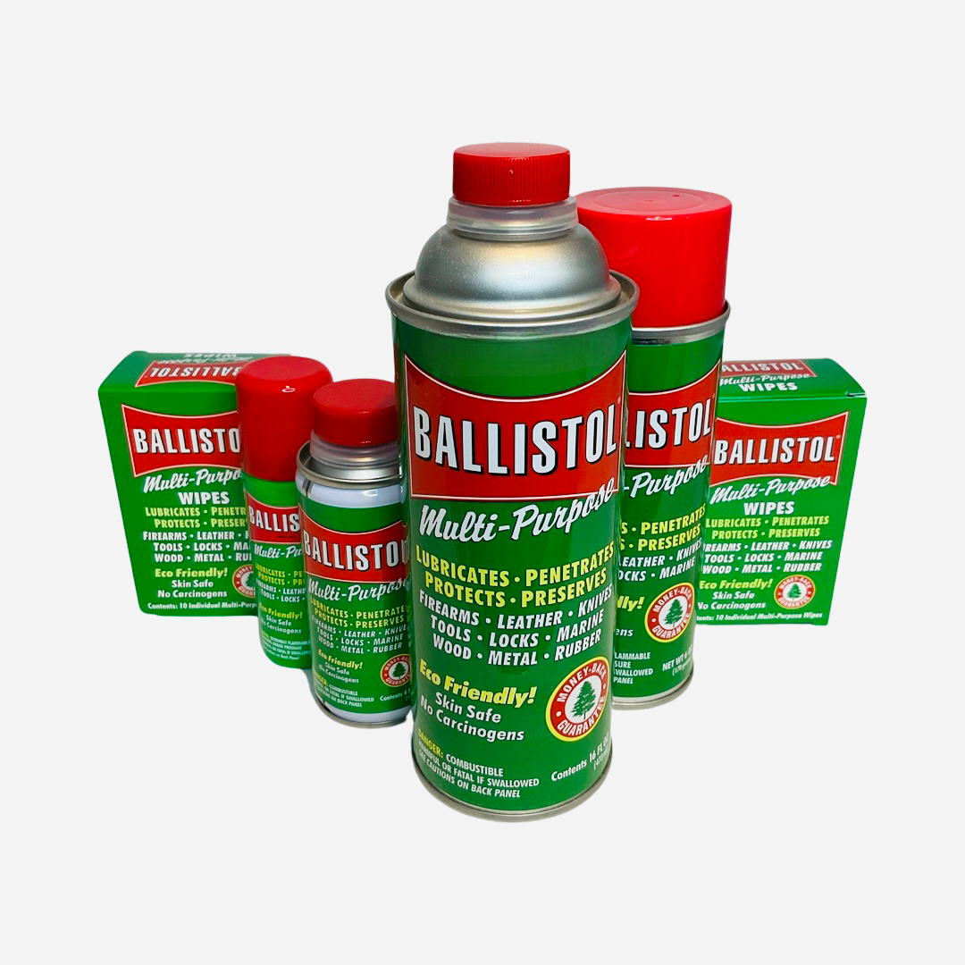 Ballistol Multi Purpose Lubricant/Gun Cleaner - Gun Lovers Gift Set - 16oz-6oz-4oz-1.5oz-20 wipes