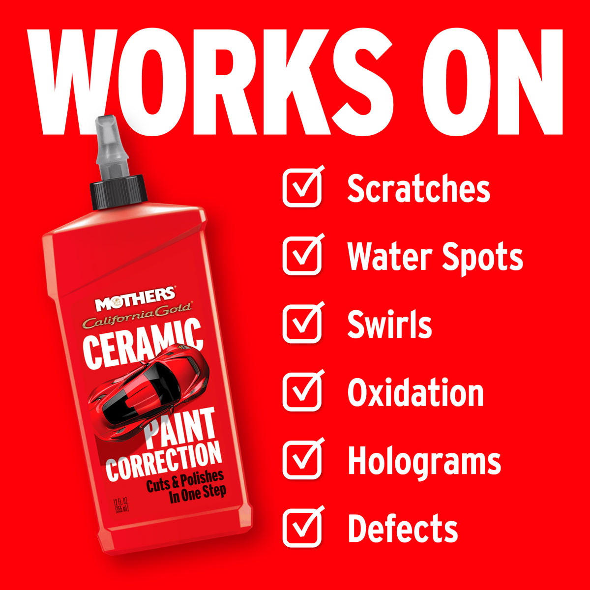 Mothers 01712 - California Gold Ceramic Paint Correction, 12 oz.