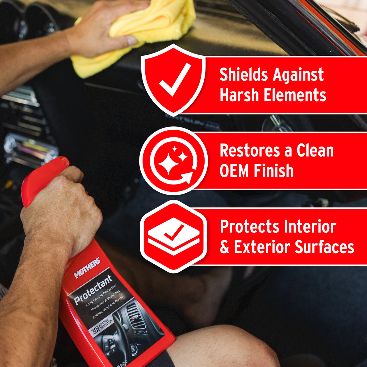 Mothers 05324/06524 Bundle - Rubber, Vinyl, Leather & Plastic Protectant