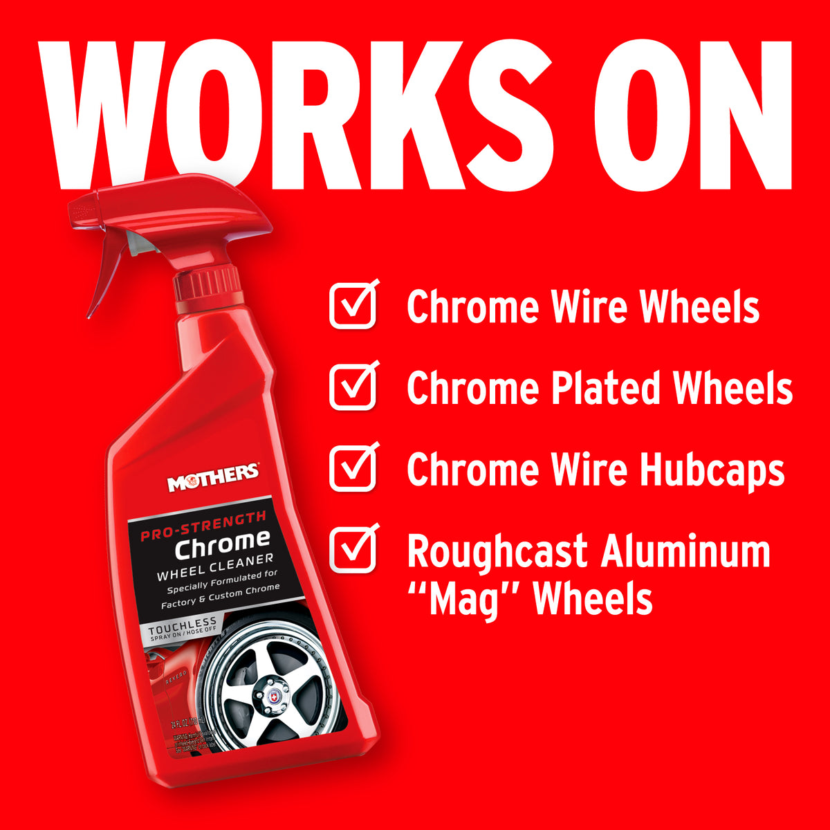 Mothers Pro Strength Chrome Wheel Cleaner 24 Fl oz - 05824
