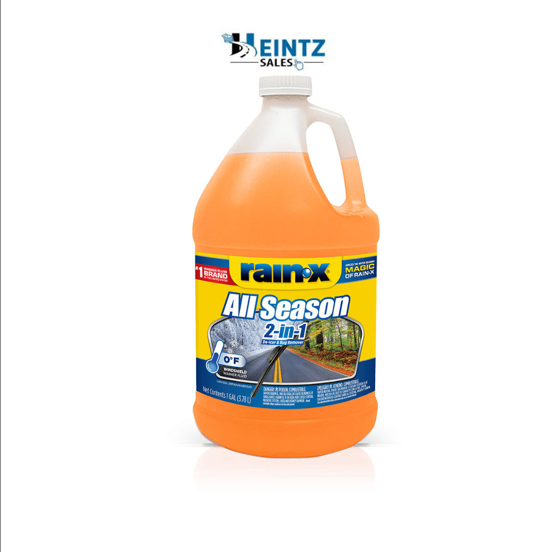 Rain-X-113625 All-Season 2in1 De-Icer & Bug Remover Windshield Washer Fluid 0°F - 1 gal