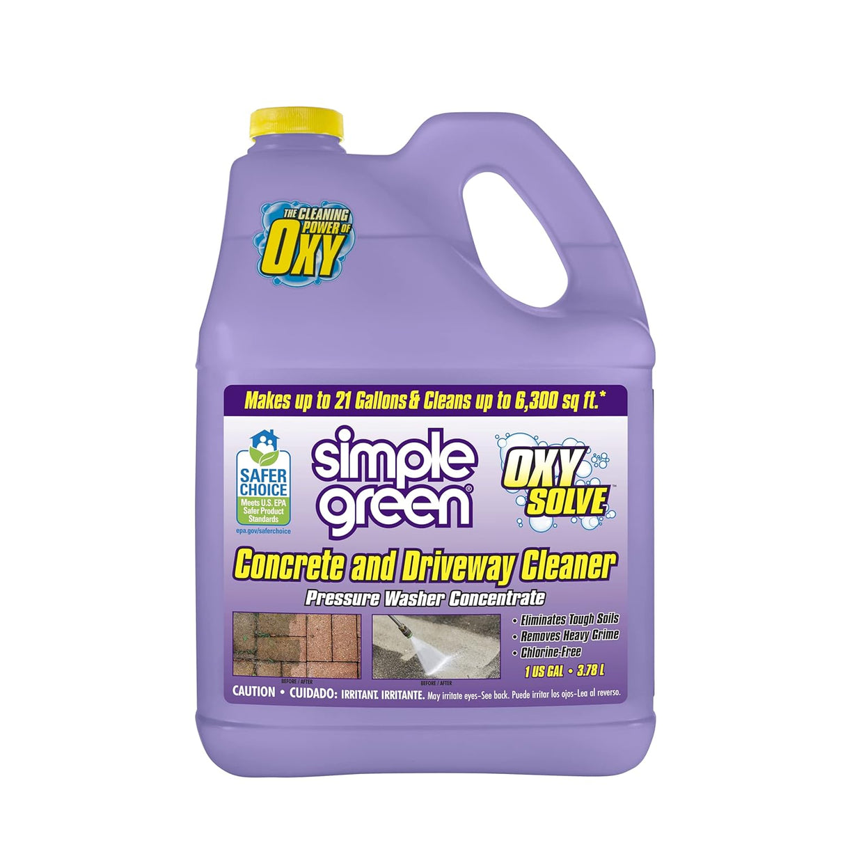 Simple Green 18233 Oxy Solve Concrete & Driveway Pressure Wash Cleaner - 1 gal