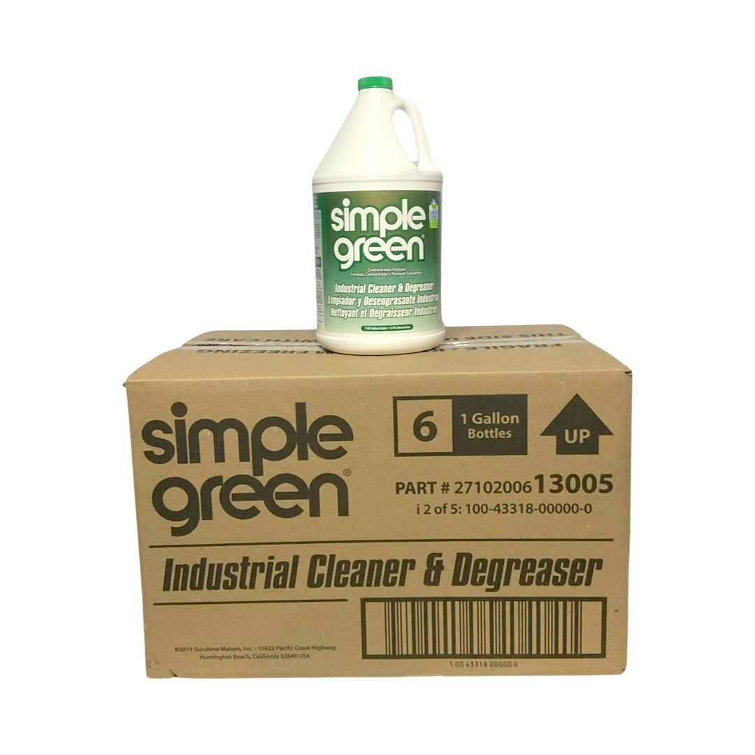 Simple Green 13005 - 6 Pack Concentrated Industrial Cleaner and Degreaser - 1 gal.