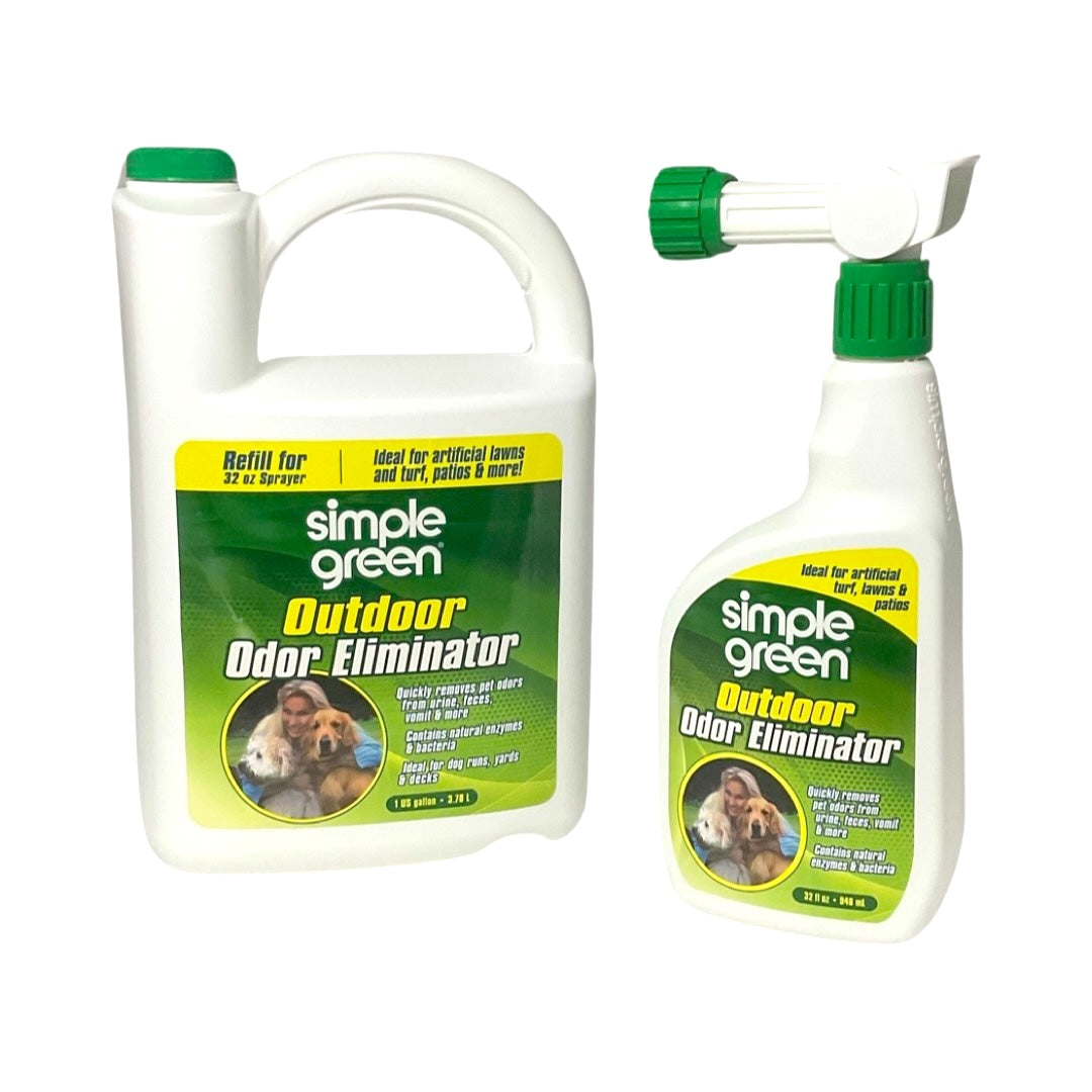 Simple Green 15335+15338 - Outdoor Odor Eliminator - 32 oz. Spray Bottle and 1 gal. Jug Refill
