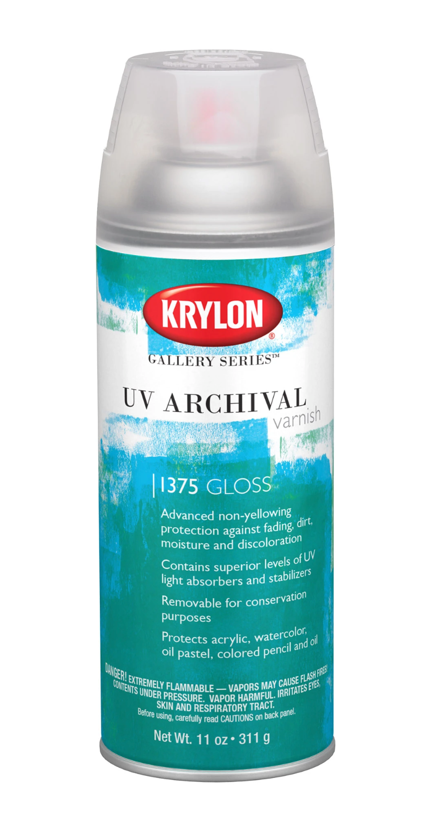Krylon 1375 UV Archival Varnish - Gloss - UV Protection - 11 oz