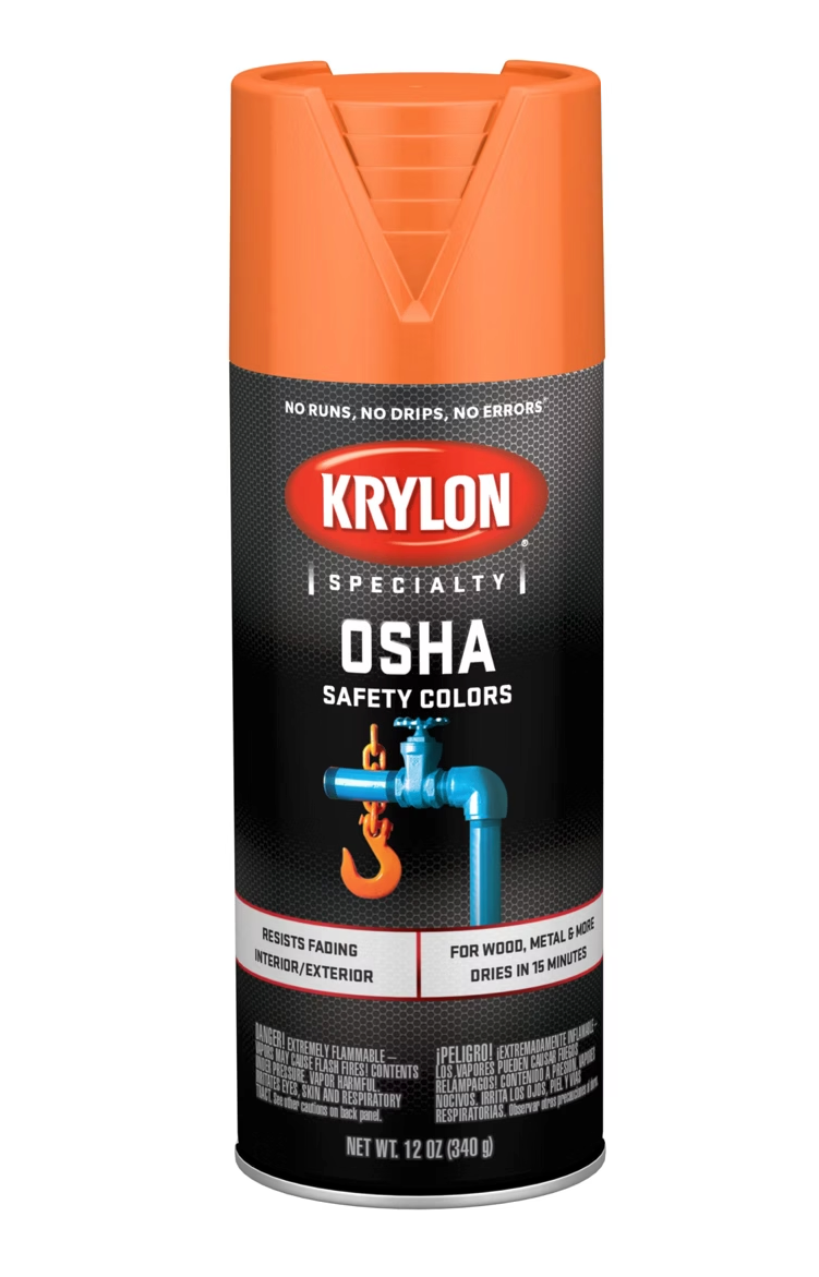 Krylon 2410 Osha Safety Colors - Safety Orange - 12 oz