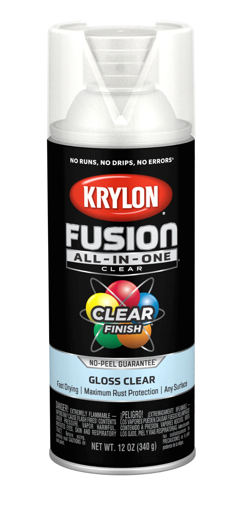 Krylon 2705 Gloss Clear Fusion All-In-One Clear Finish - 12 oz
