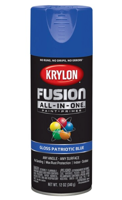 Krylon 2716 Gloss Patriotic Blue Fusion All-In-One Paint & Primer - 12 oz