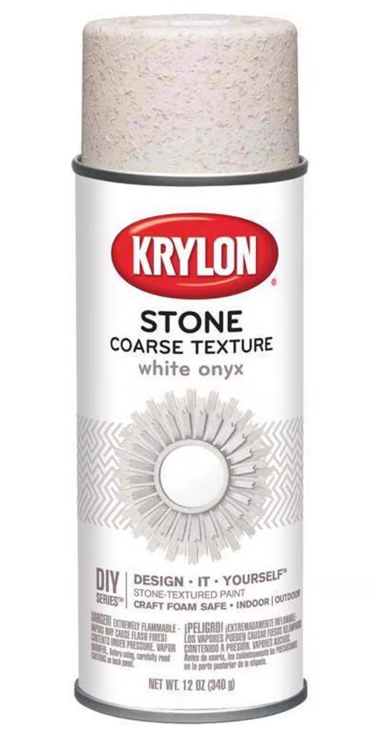 Krylon 18213 Stone Coarse Textured Finish - White Onyx - 12 oz.