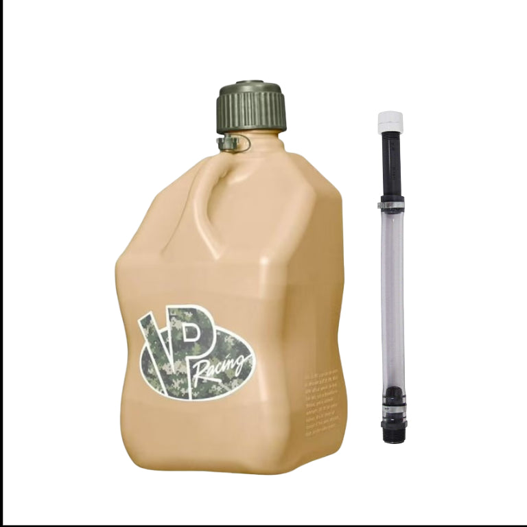 VP Racing Fuels 4042 Tactical Tan 5.5 Gallon Fuel Jug & Filler Hose