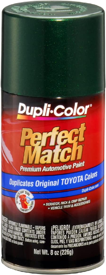 Duplicolor BTY1603 Perfect Match Toyota Dark Green Mica 8 oz Aerosol 6M2